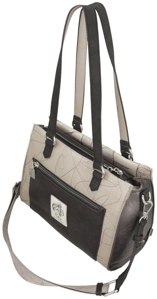 kompakte Henkeltasche Anekke Sophia Auralis bestickt beige