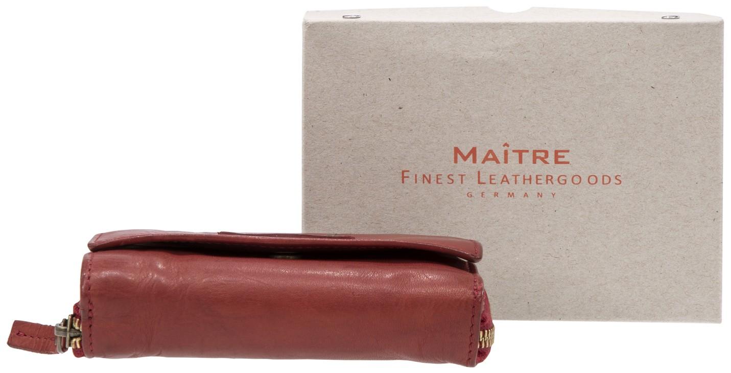 kompakte Überschlagbörse rot Maitre Steinbach Dagrete Vintage