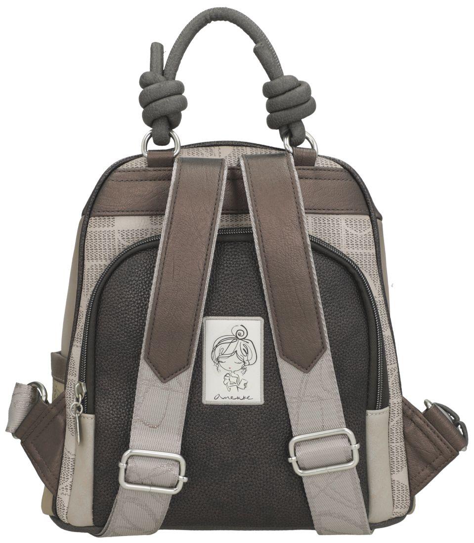 kompakter Alltagsrucksack taupe bunt Nieten Anekke Sophia Auralis