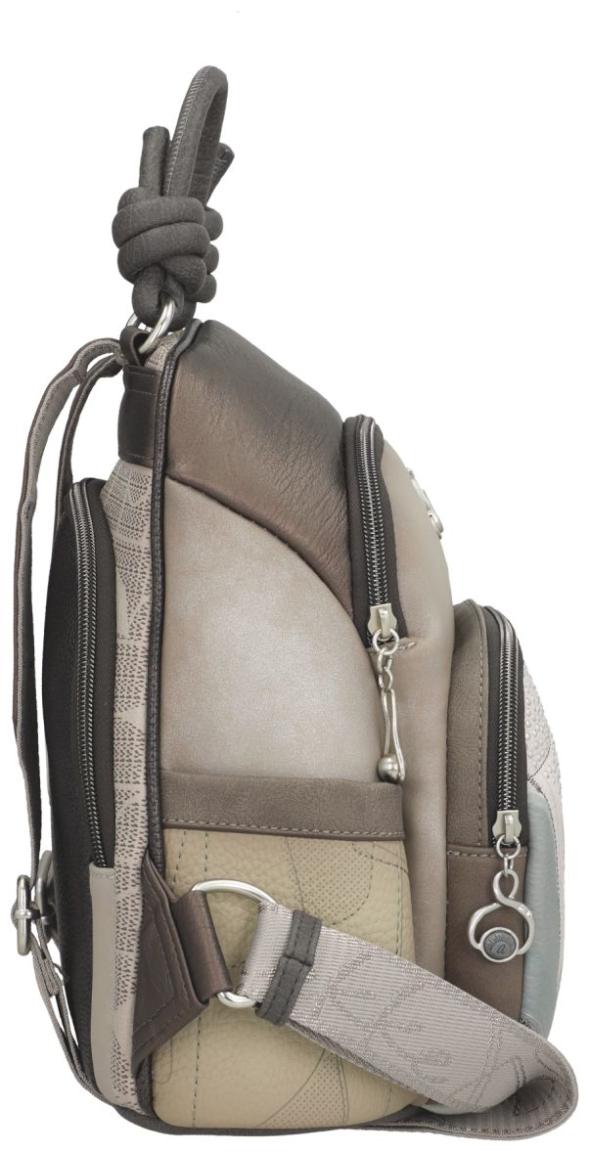 kompakter Alltagsrucksack taupe bunt Nieten Anekke Sophia Auralis