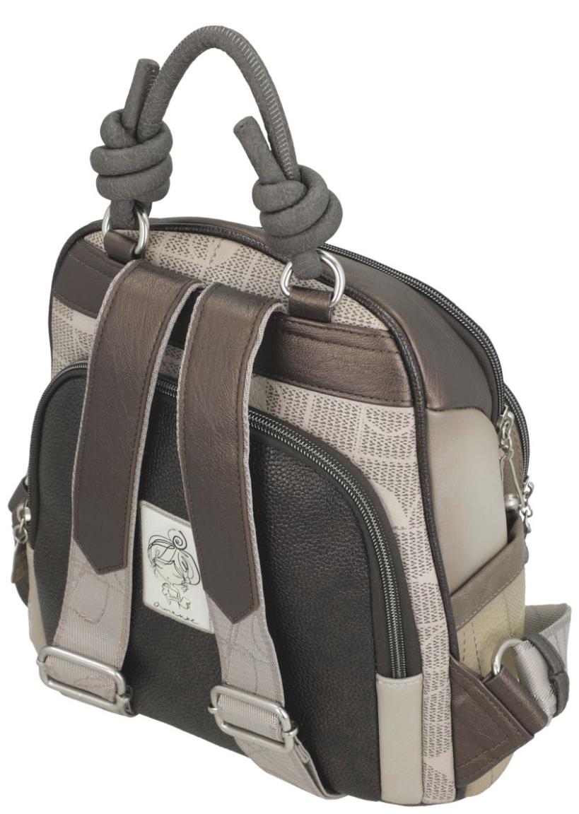 kompakter Alltagsrucksack taupe bunt Nieten Anekke Sophia Auralis