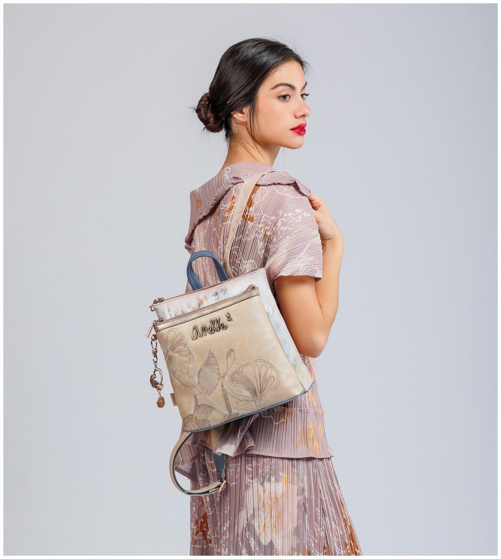 kompakter Damenrucksack mit Metallic Effekt Anekke Memories