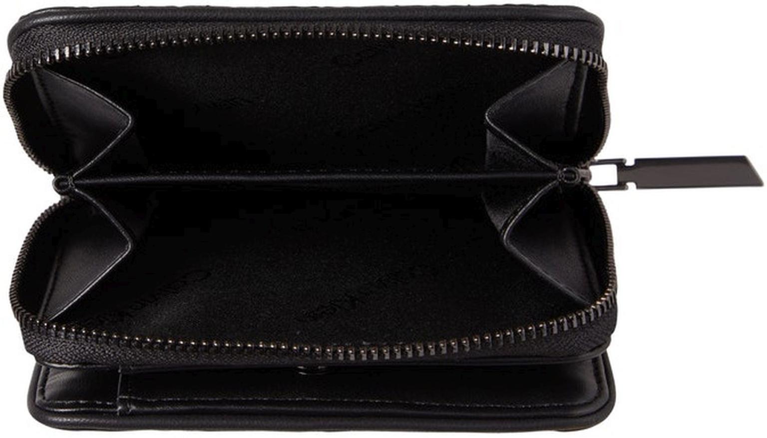 kompakter Geldbeutel Calvin Klein Quilt Steppdesign Black Wallet
