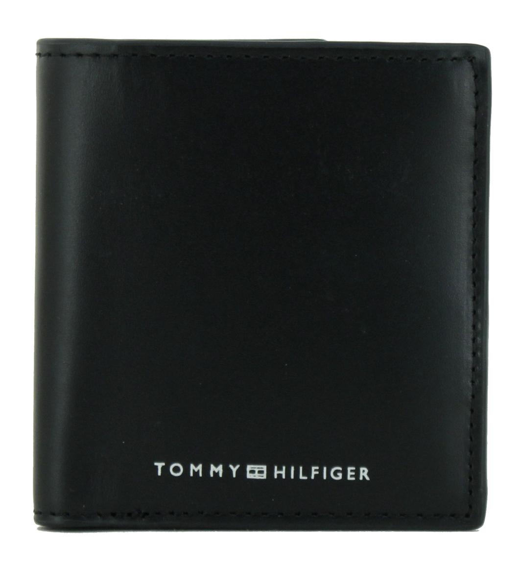 kompaktes Lederportemonnaie Herren schwarz TH Modern Tommy Hilfiger Trifold