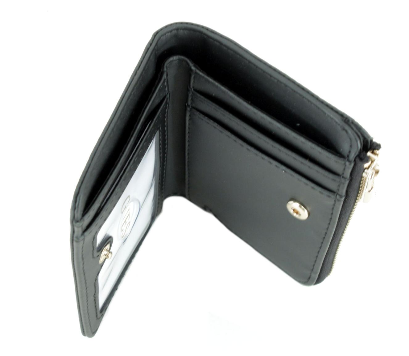 kompaktes Portemonnaie Coal Logo schwarz grau Guess Laurel II