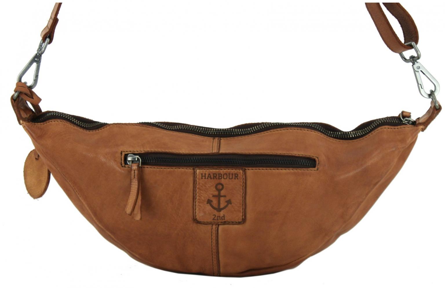 lässige Crossovertasche Nuri Ziernieten Harbour 2nd Dark Ash schwarz