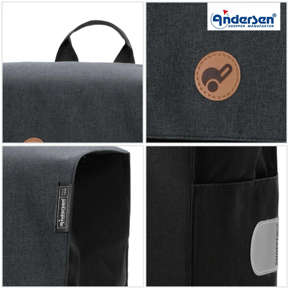 leichte Shoppertasche für Andersen Einkaufstrolley Hera schwarz