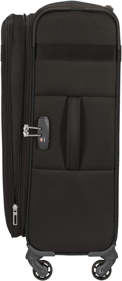 leichter Koffertrolley schwarz Samsonite Citybeat M 66cm black erweiterbar