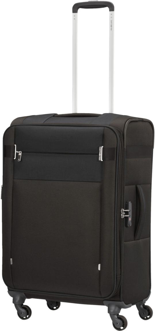 leichter Koffertrolley schwarz Samsonite Citybeat M 66cm black erweiterbar