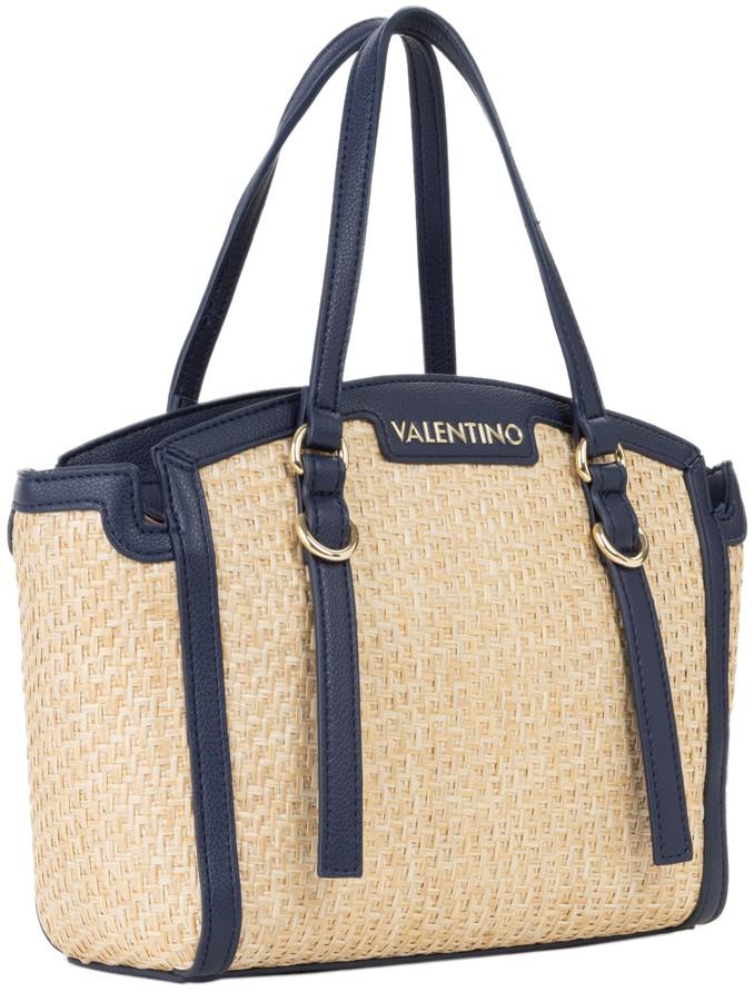 marineblau Mario Valentino beige Demetra Kurzgrifftasche Bast