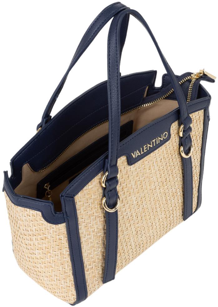 marineblau Mario Valentino beige Demetra Kurzgrifftasche Bast