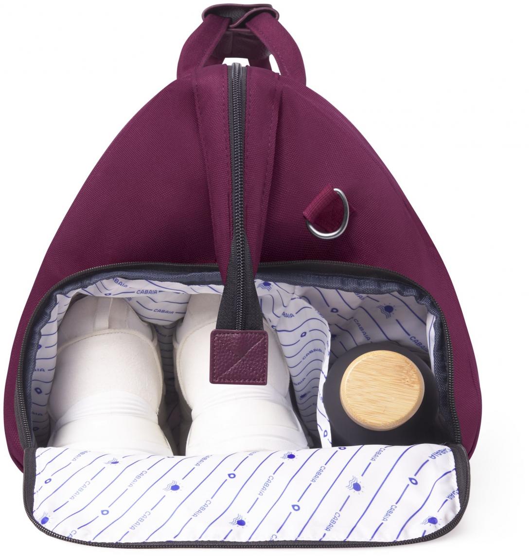 melierte Reisetasche mit Rucksackfunktion Cabaia Duffle Luxembourg Dark Grey