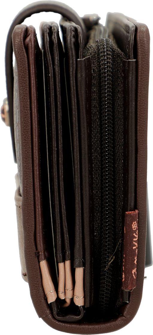 mittelgroße Brieftasche braun bunt abstrakter Print Anekke Shoen Brush