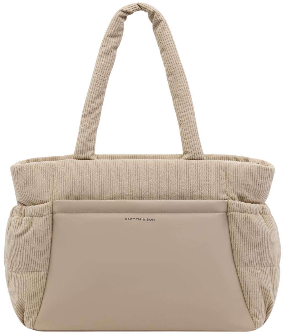 mittelgroße Damentasche Hellvi Medium beige Kapten & Son Cloud Cord Dusty Sand