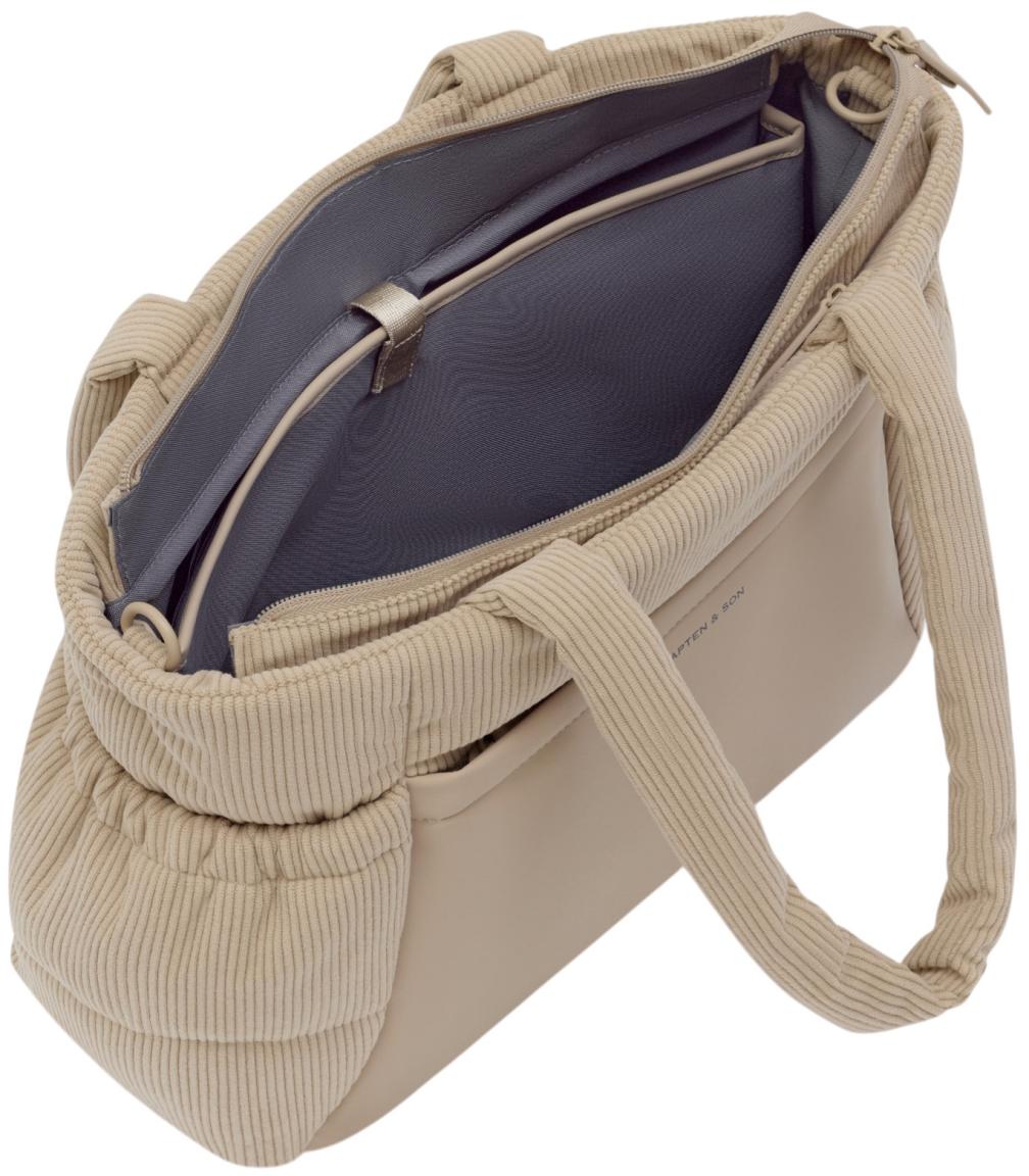 mittelgroße Damentasche Hellvi Medium beige Kapten & Son Cloud Cord Dusty Sand