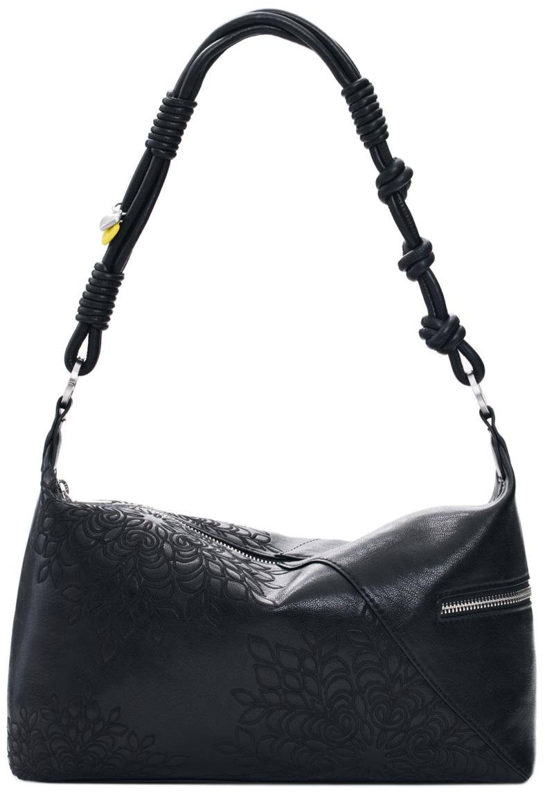 mittelgroße Handtasche Desigual schwarz Sierra bestickt Huntington