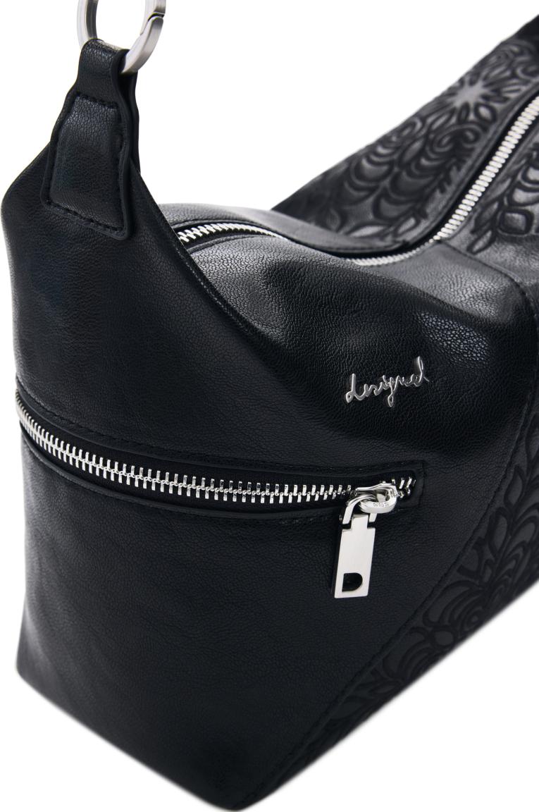 mittelgroße Handtasche Desigual schwarz Sierra bestickt Huntington