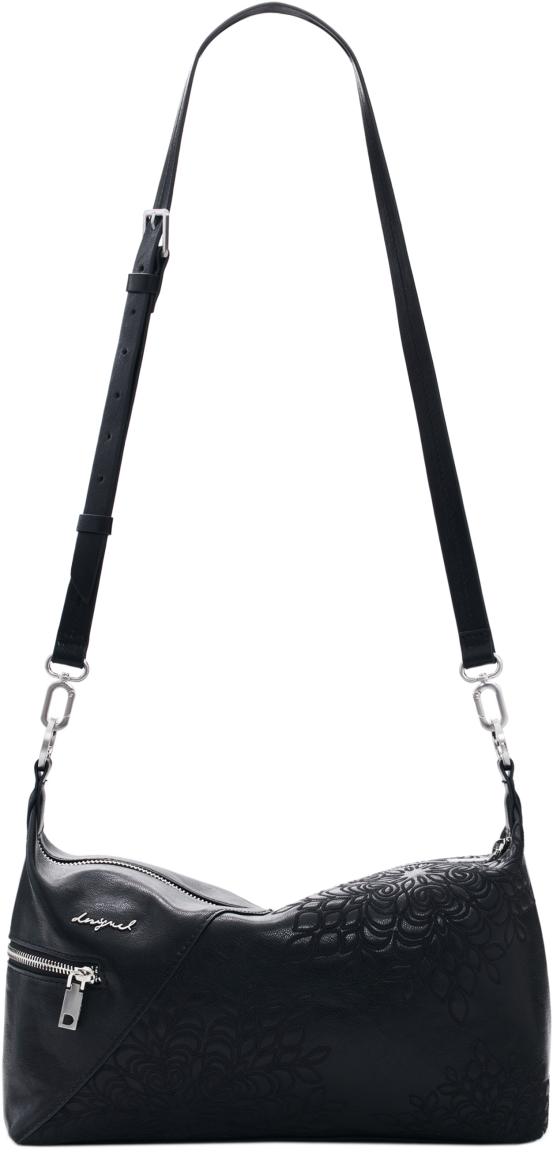 mittelgroße Handtasche Desigual schwarz Sierra bestickt Huntington