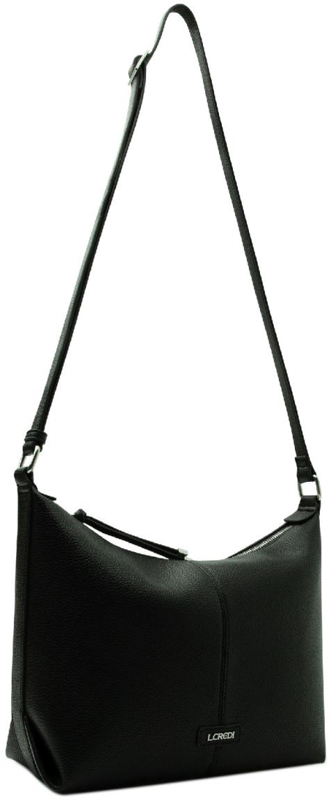 mittelgroße Schultertasche L.Credi schwarz vegan Patricia