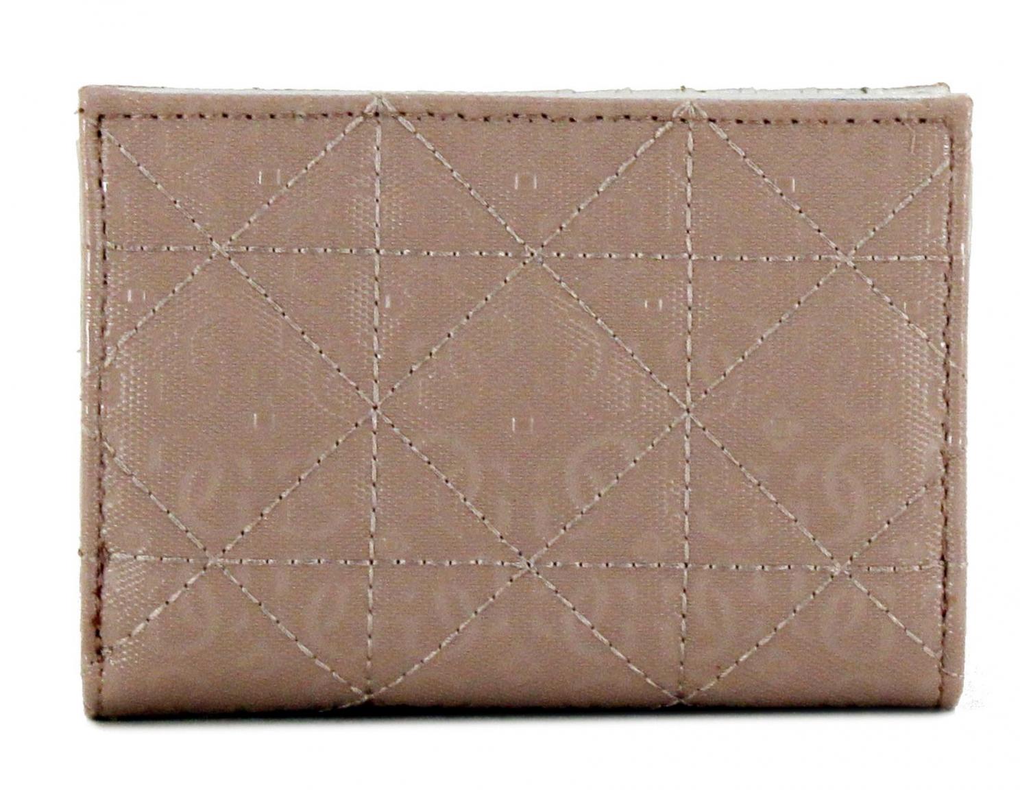 mittelgroßes Portemonnaie Webstoff Logostickerei Guess Izzy beige braun