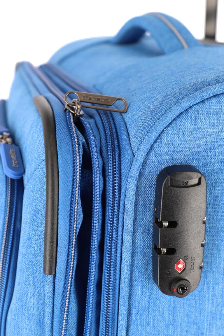 mittlerer Reisekoffer Weichgepäck Travelike Boja M 67cm blau erweiterbar
