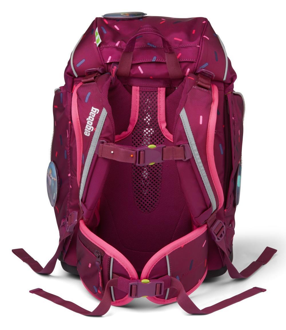 mitwachsende Schultasche ergobag Pack Komplettset Ballerina violett pink mit Sportrucksack