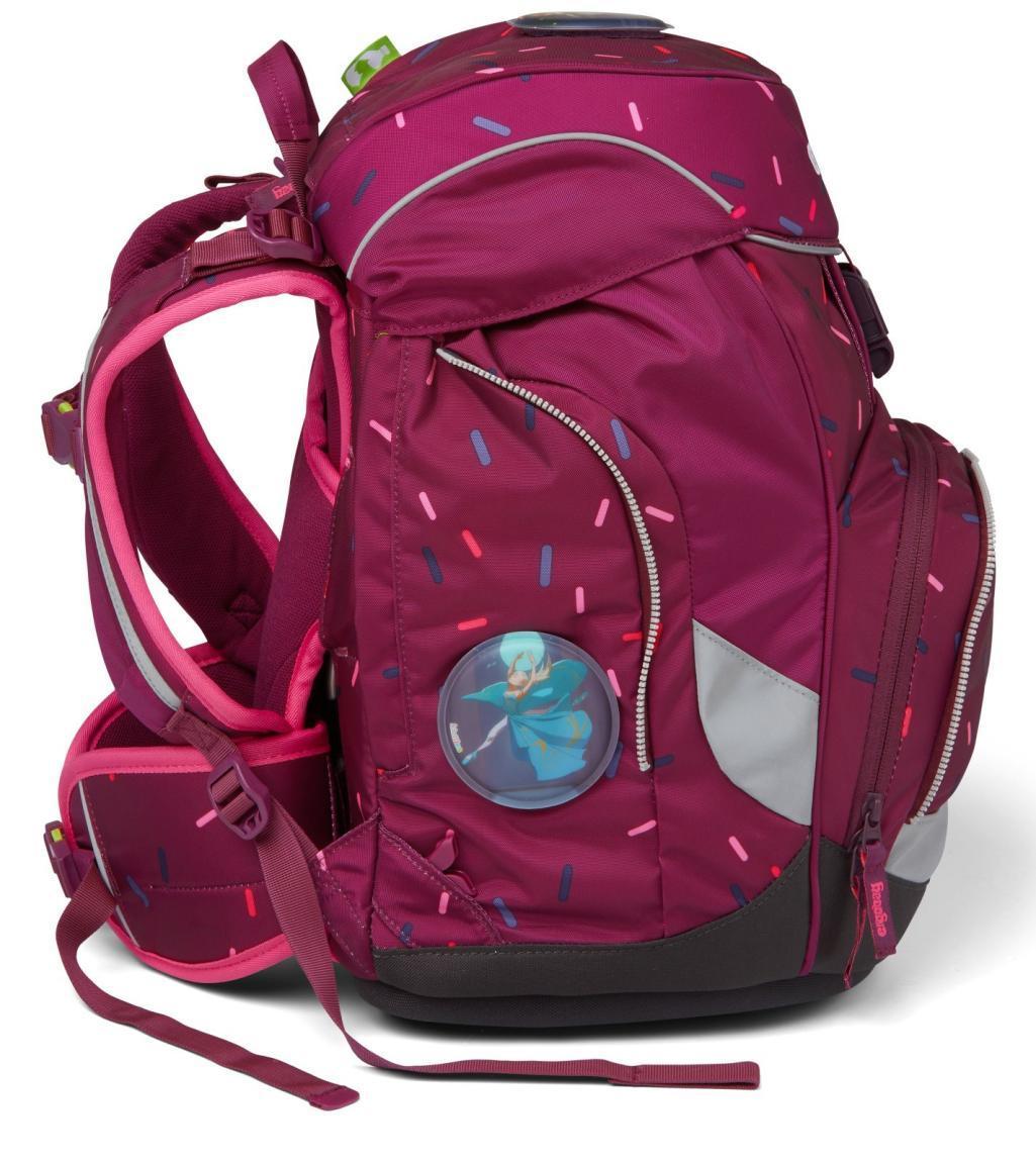 mitwachsende Schultasche ergobag Pack Komplettset Ballerina violett pink mit Sportrucksack