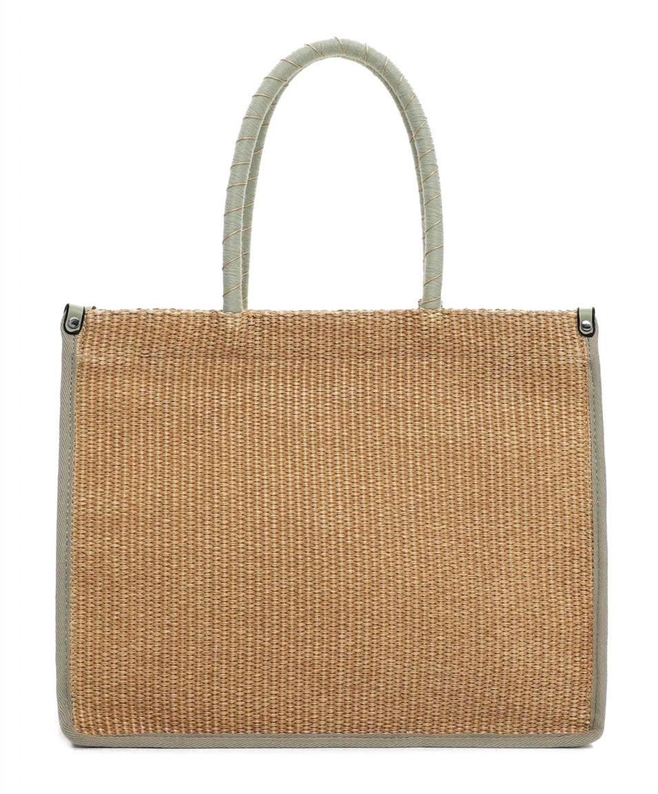 modische Henkeltasche aus Bast Suri Frey Kirsty Pistachio Grün
