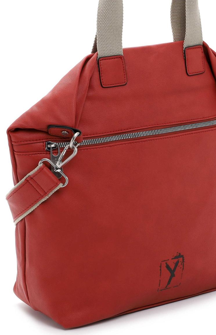 modische Henkeltasche rot Suri Frey Trudy Peach Denim-Struktur