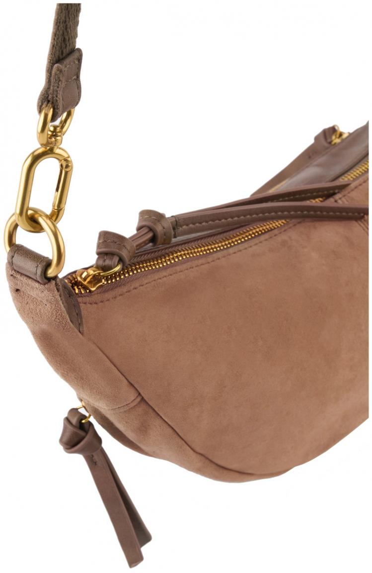 mondförmige Umhängetasche FREDsBRUDER Beyond Crossbag Toffee braun