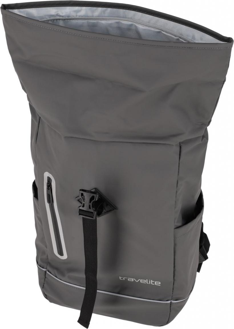 pastellgelber Freizeitrucksack Travelite Basics Plane Roll up 