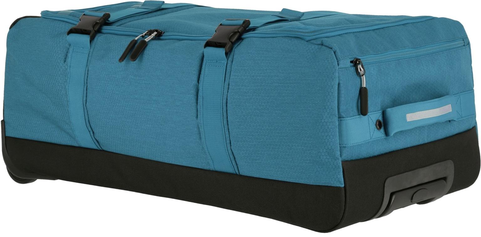 petrolblaue Reisetasche 2-Rad-Trolley Travelite Kick Off L 68cm