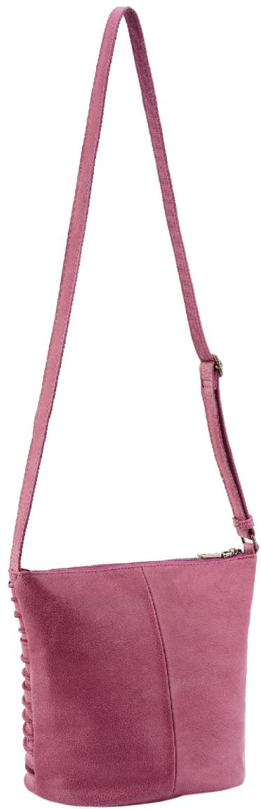 pinke FREDsBRUDER Crossovertasche geriffelt Juicy Berry Leder Riffelinchen