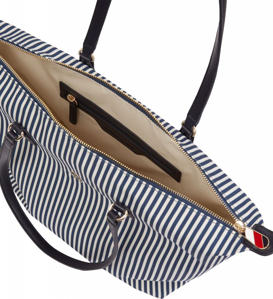 platzsparende Henkeltasche Tommy Hilfiger Poppy Summer Tote Space Blue Stripe
