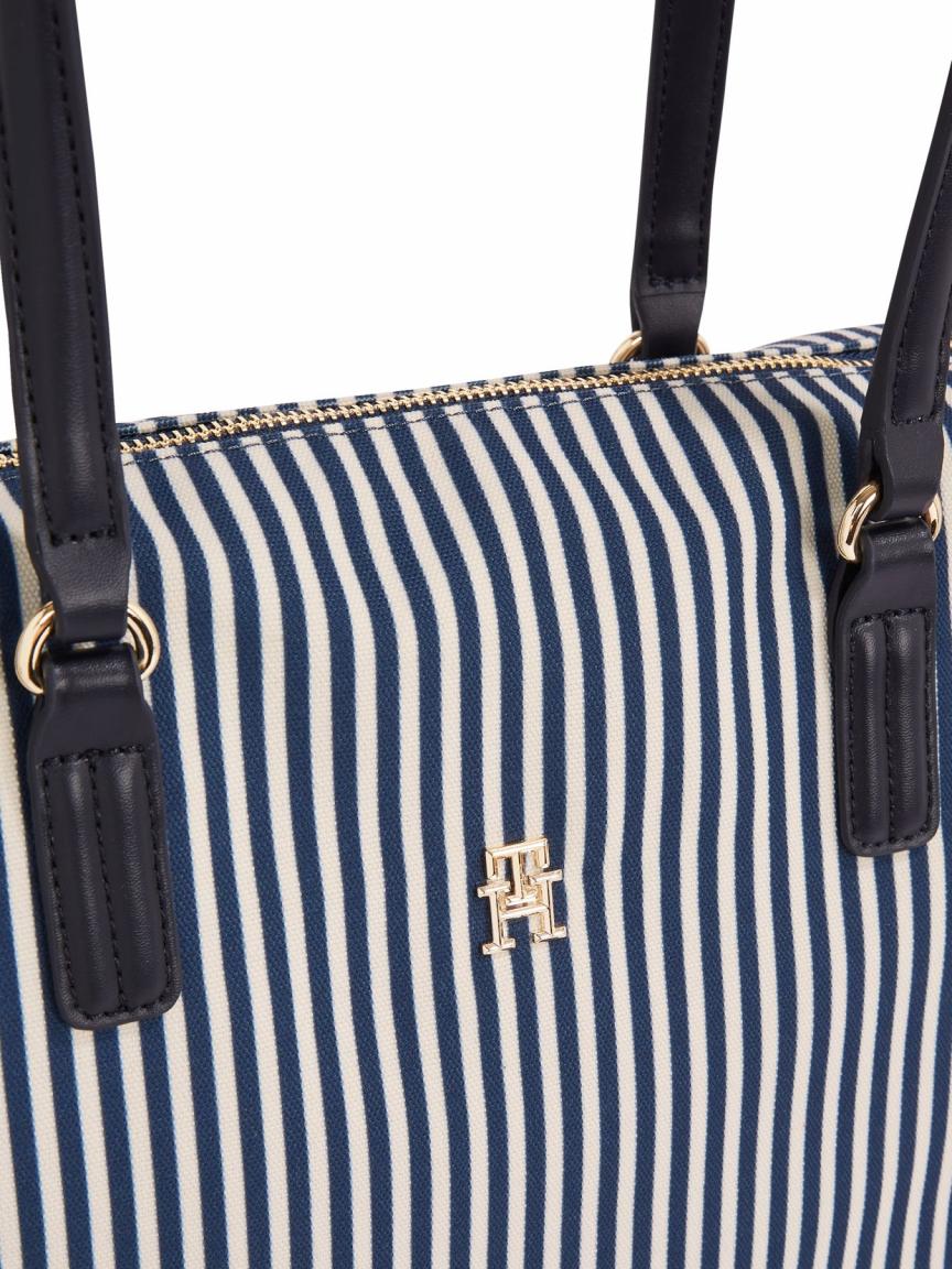 platzsparende Henkeltasche Tommy Hilfiger Poppy Summer Tote Space Blue Stripe