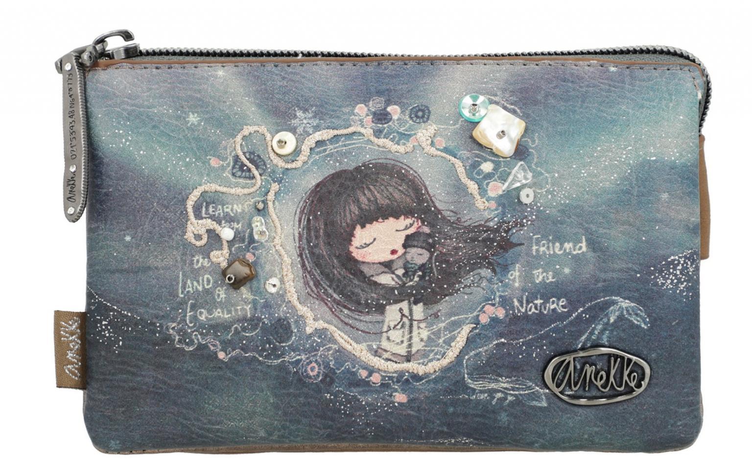 praktisches Etui Anekke Iceland blau metallic Glanzstück