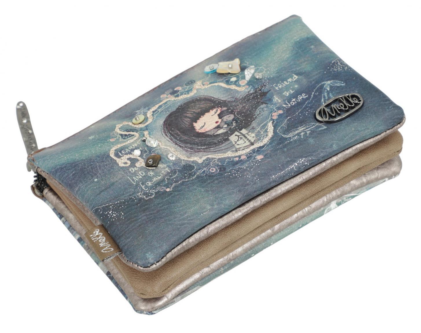 praktisches Etui Anekke Iceland blau metallic Glanzstück