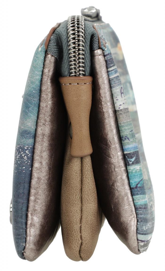 praktisches Etui Anekke Iceland blau metallic Glanzstück