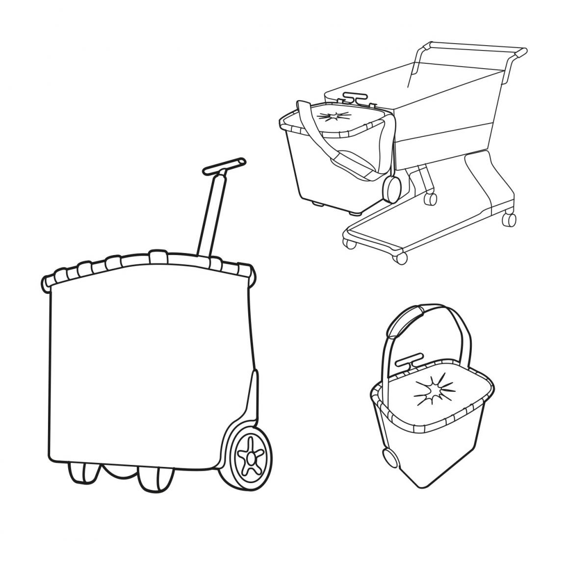 reisenthel Einkaufsroller Carrycruiser Twist Silver grau meliert