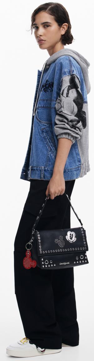 rockige Überschlagtasche Venecia 2.0 Mickey schwarz