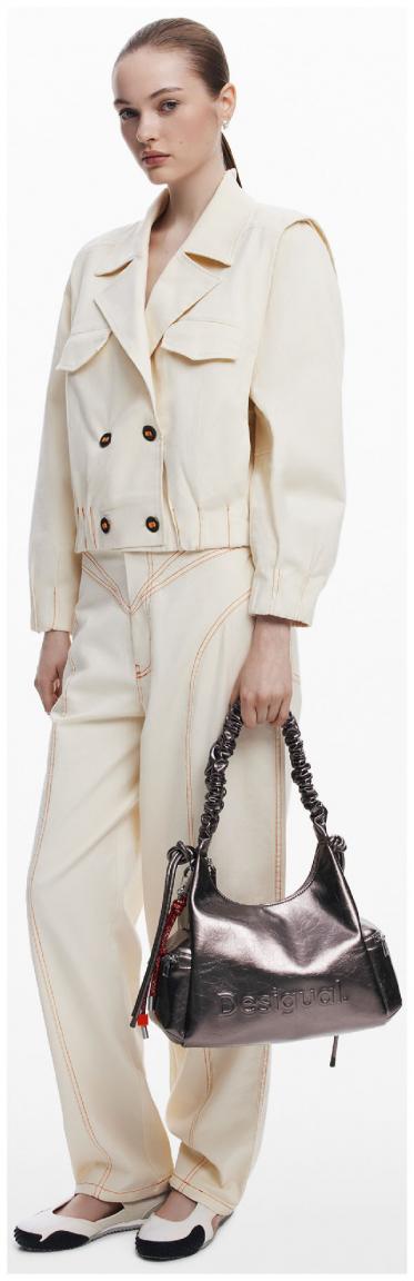 schimmernde Beuteltasche Montville Desigual Brushed Silver mettalic