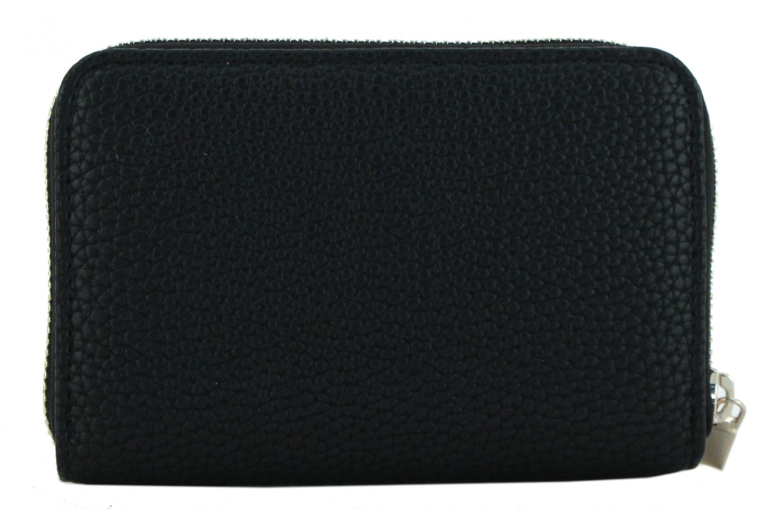 schlichtes Portemonnaie schwarz genarbt Guess Brenton