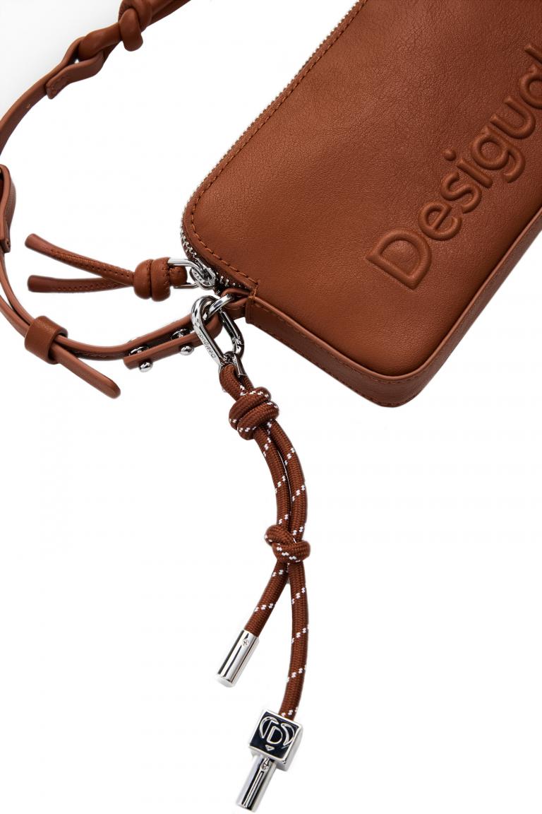 schmale Crossovertasche Desigual Handy Julia braun