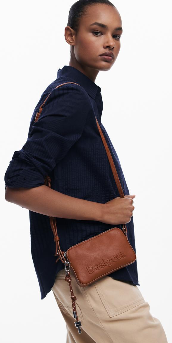 schmale Crossovertasche Desigual Handy Julia braun