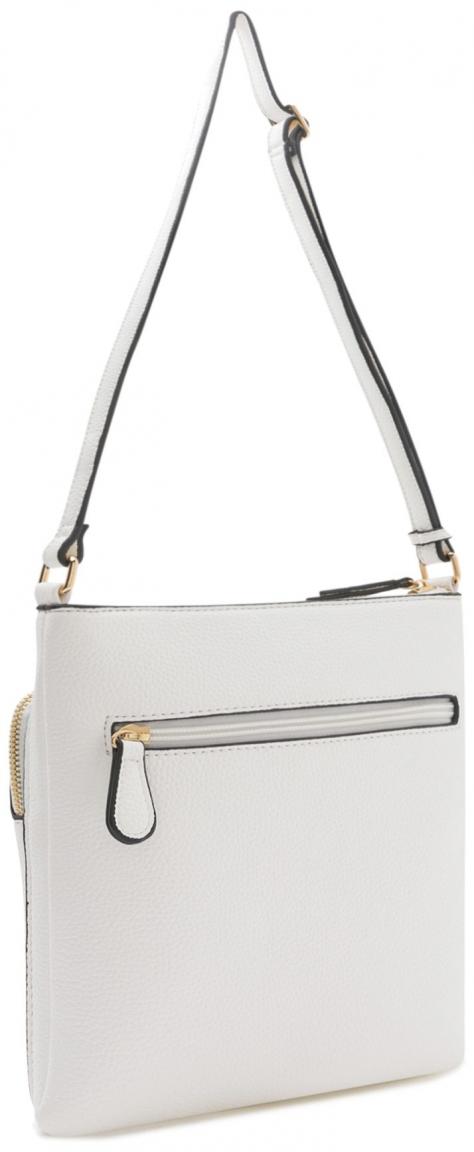 schmale Crossovertasche Olla L.Credi Weiß vegan