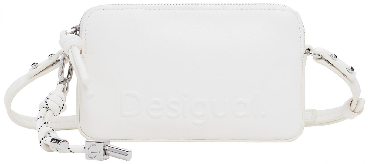 schmale Handytasche Desigual ecru Julia Logo crossover