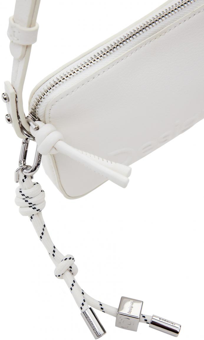 schmale Handytasche Desigual ecru Julia Logo crossover