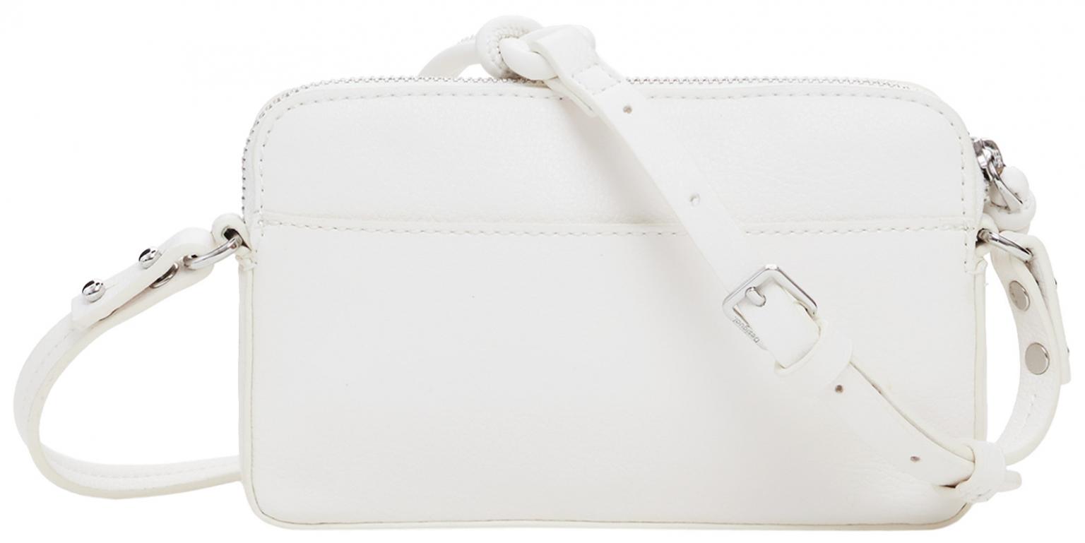 schmale Handytasche Desigual ecru Julia Logo crossover