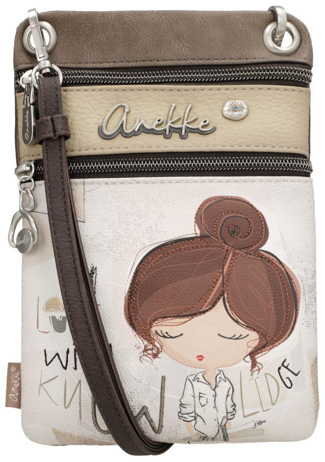 schmale Phone Bag Anekke beige Sophia Comicprint