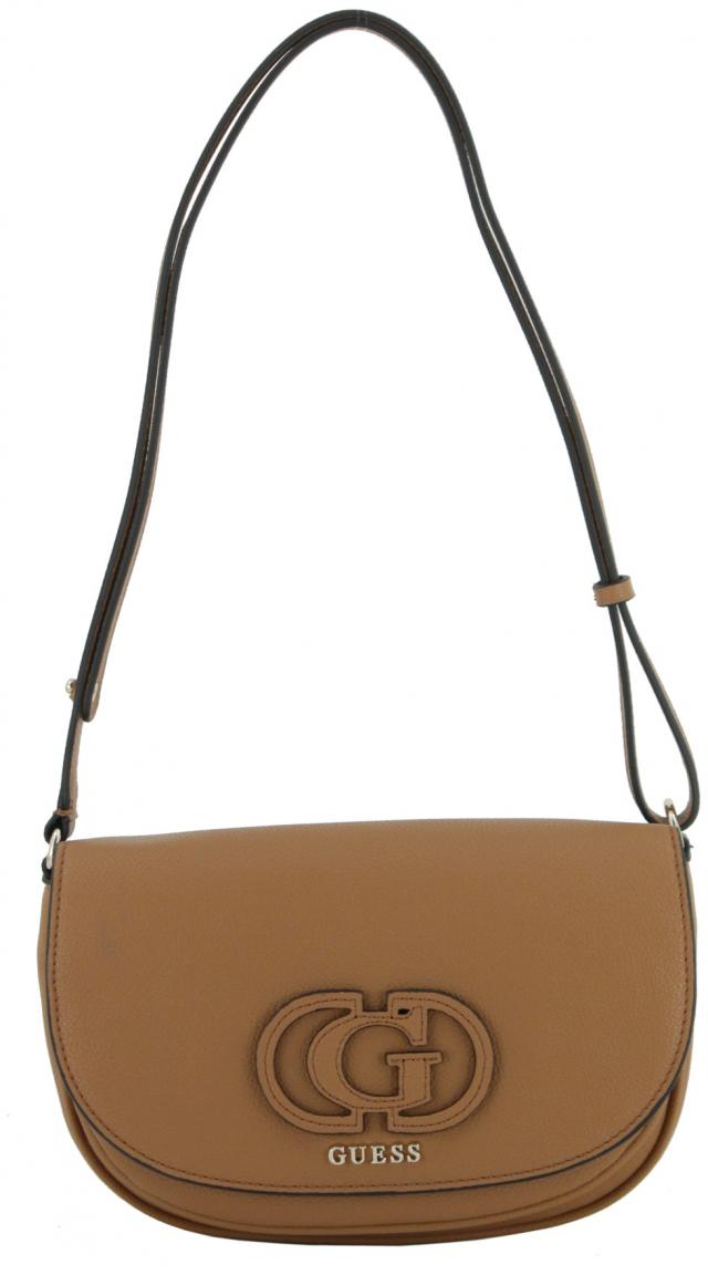 schwarz Überschlagtasche Logoapplikation Guess Calebra Crossbody Black